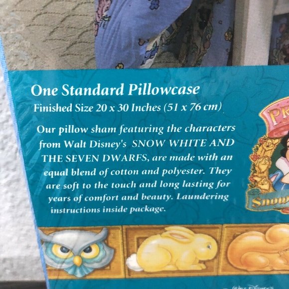 Vintage Disney Snow White Standard Pillowcase Standard And Balloon Valance - Picture 7 of 7